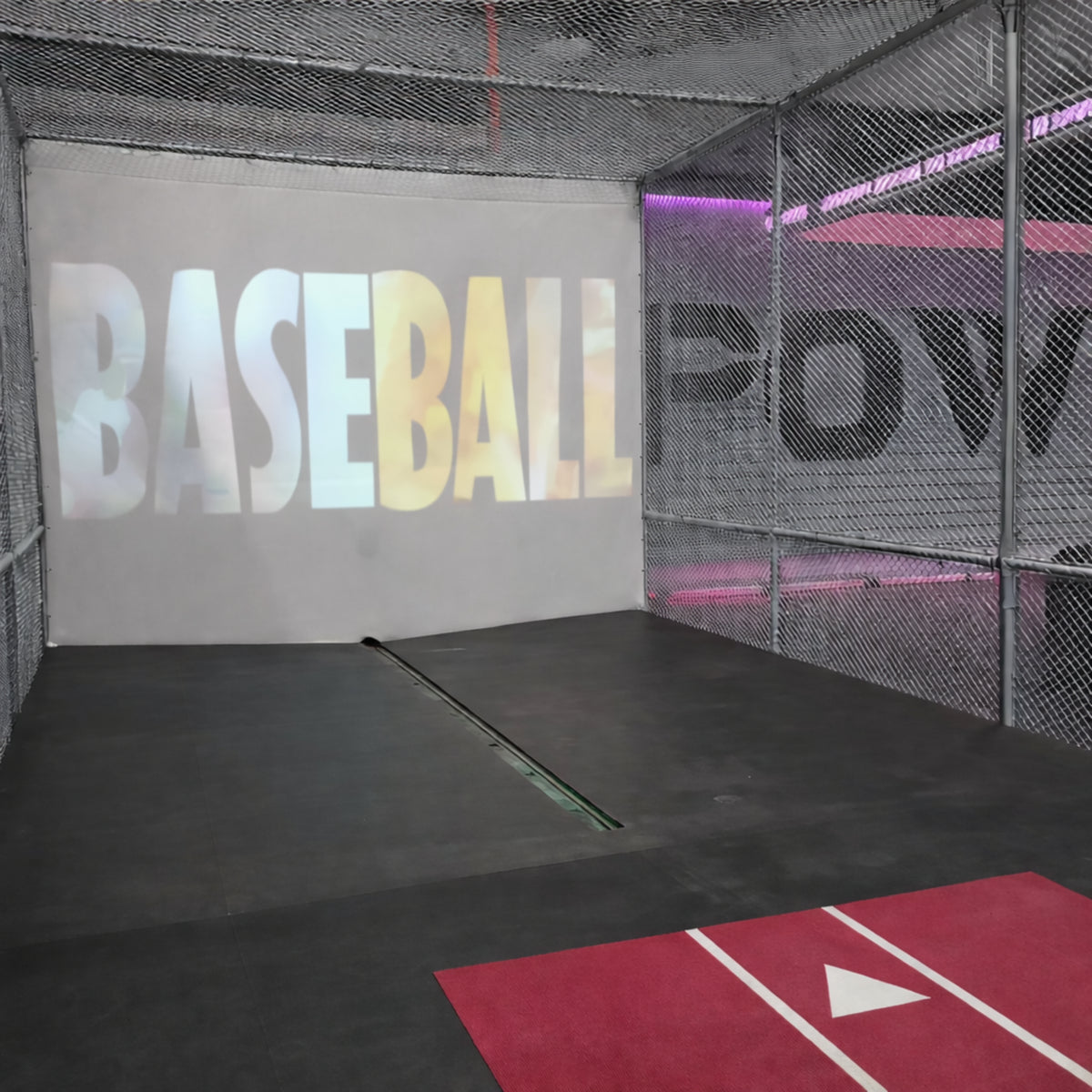 IronFrame DiamondNet Baseball Simulator Cage
