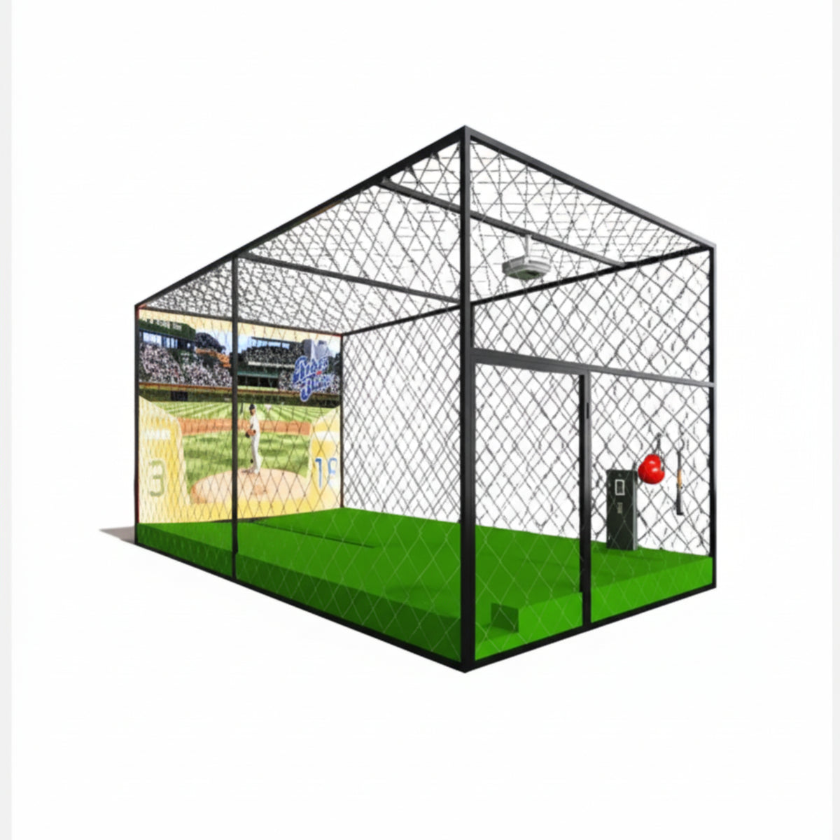 IronFrame DiamondNet Baseball Simulator Cage — product view 2